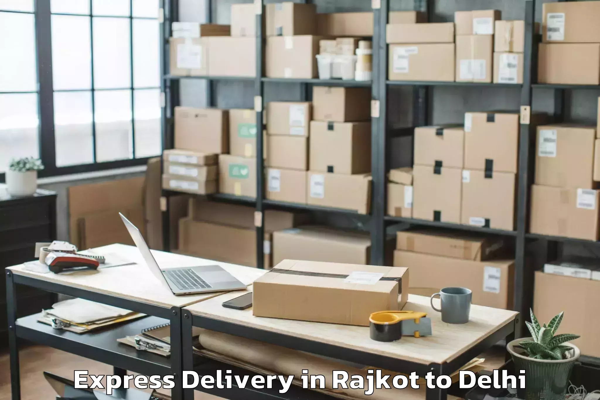 Book Rajkot to Iit Delhi Express Delivery Online